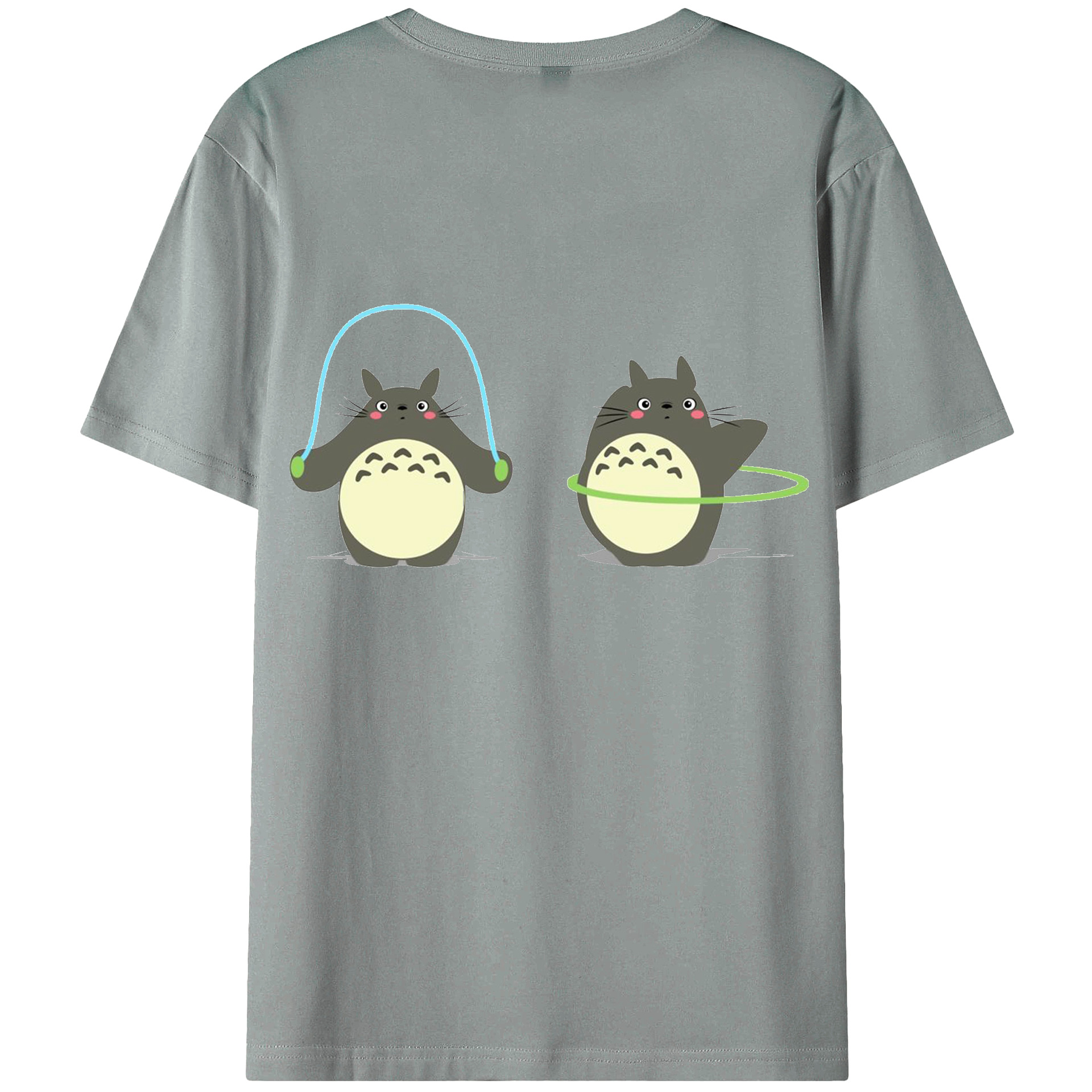 （画像用） となりのトトロ 草壁メイ 草壁サツキ My Neighbor Totoro Satsuki Kusakabe Mei Kusakabe 綿100％ メンズ半袖Tシャツ（バックプリント） 通気性